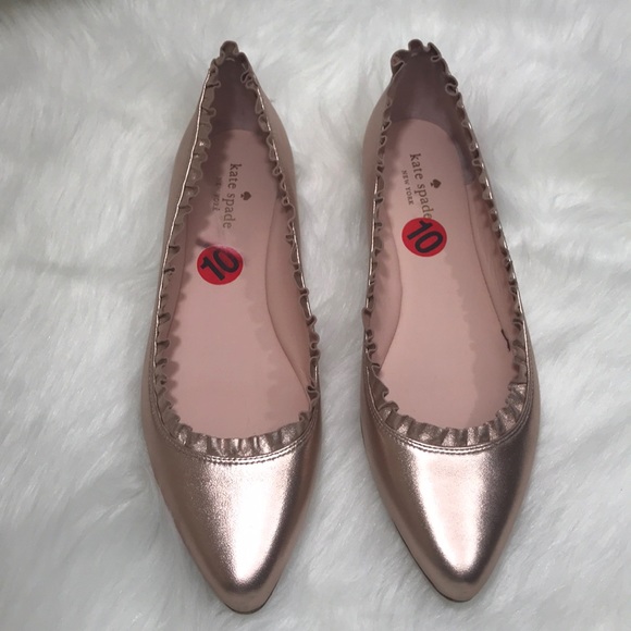 kate spade Shoes - Kate spade rose gold flats